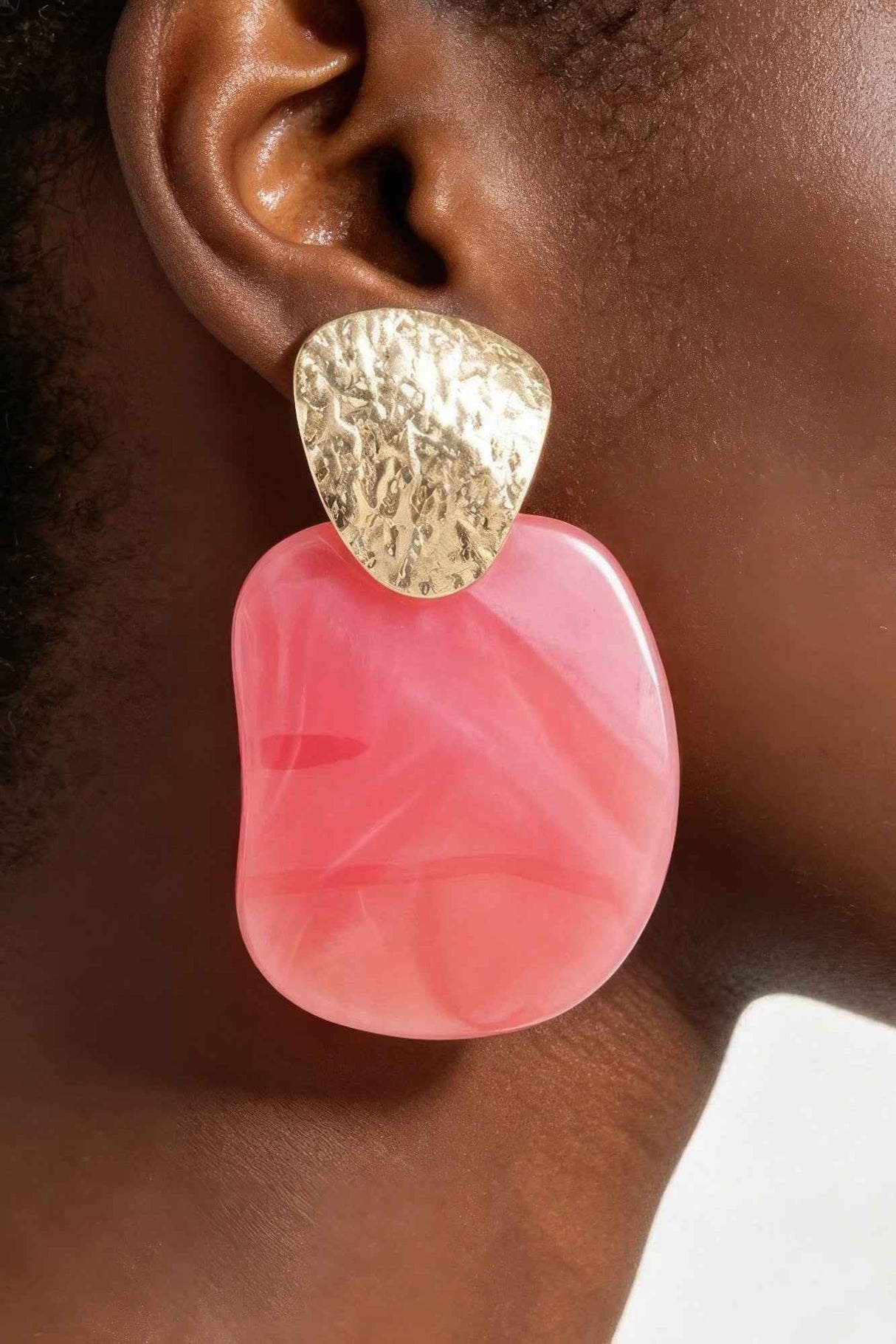 Modern Marble Stone Fashion Earrings