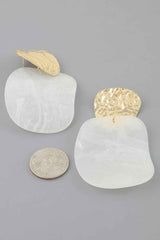 Modern Marble Stone Fashion Earrings