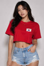 Short Sleeve Cotton Korea Print Shirt