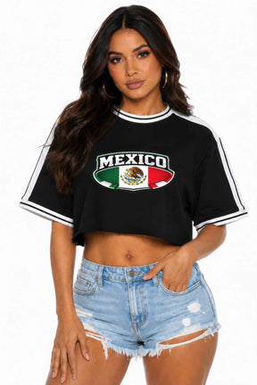 Short Sleeve Cotton Mexico Print Shirt