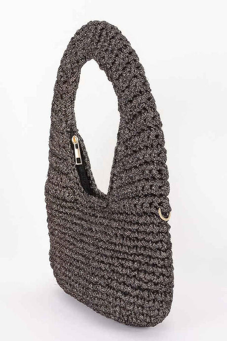 Crochet Woven Hobo Bag