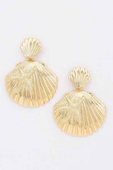 Starfish Shell Drop Earrings