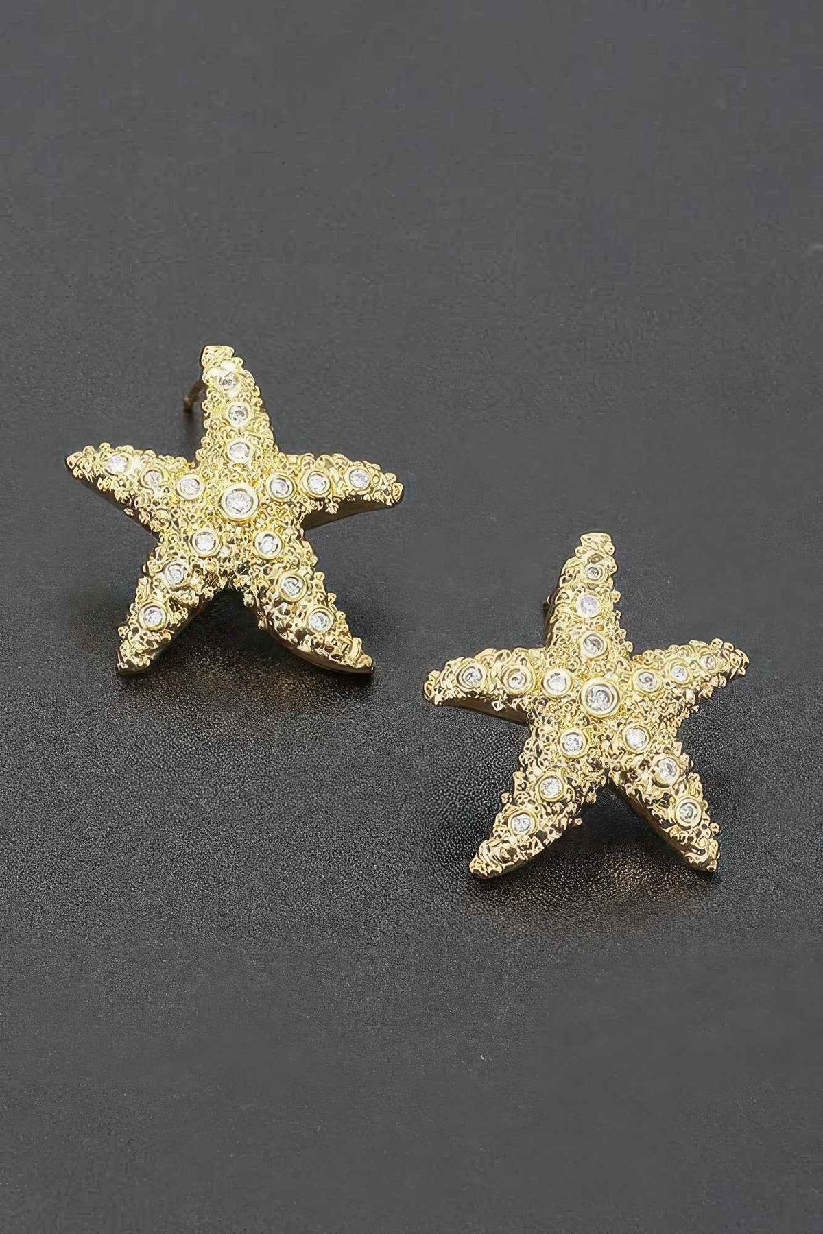 Crystal Starfish Stud Earrings