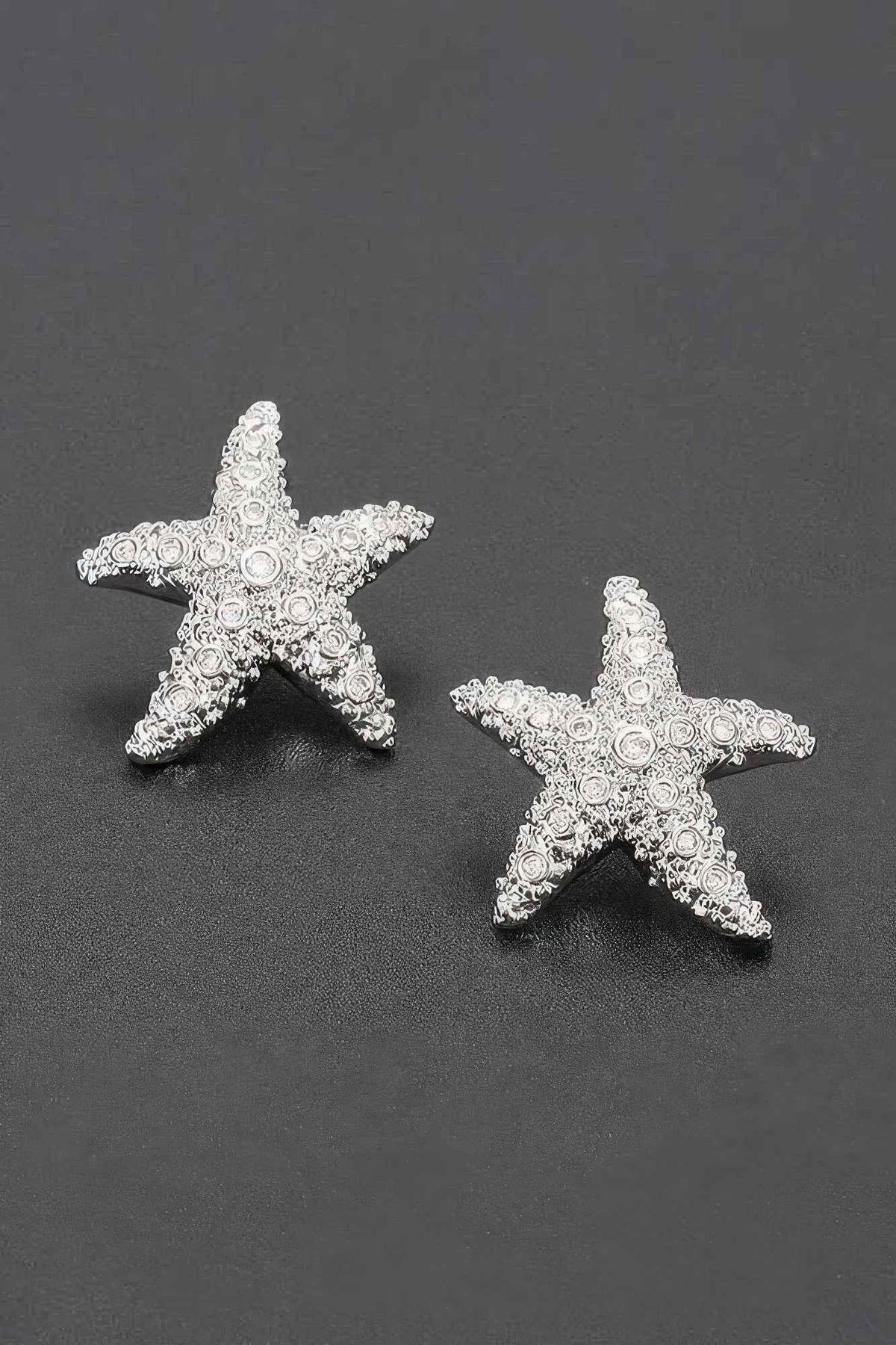 Crystal Starfish Stud Earrings
