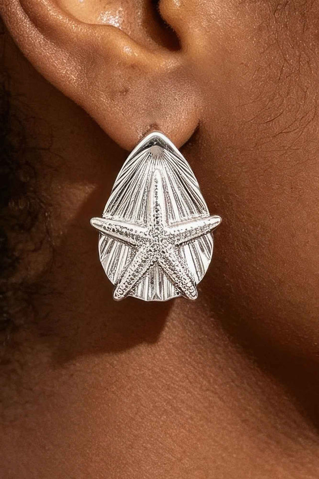 Starfish & Shell Stud Earrings