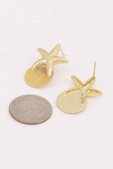 Starfish & Shell Drop Earrings