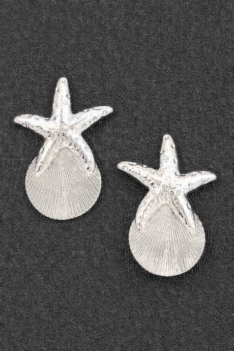 Starfish & Shell Drop Earrings