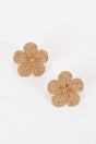 Woven Flower Stud Earrings