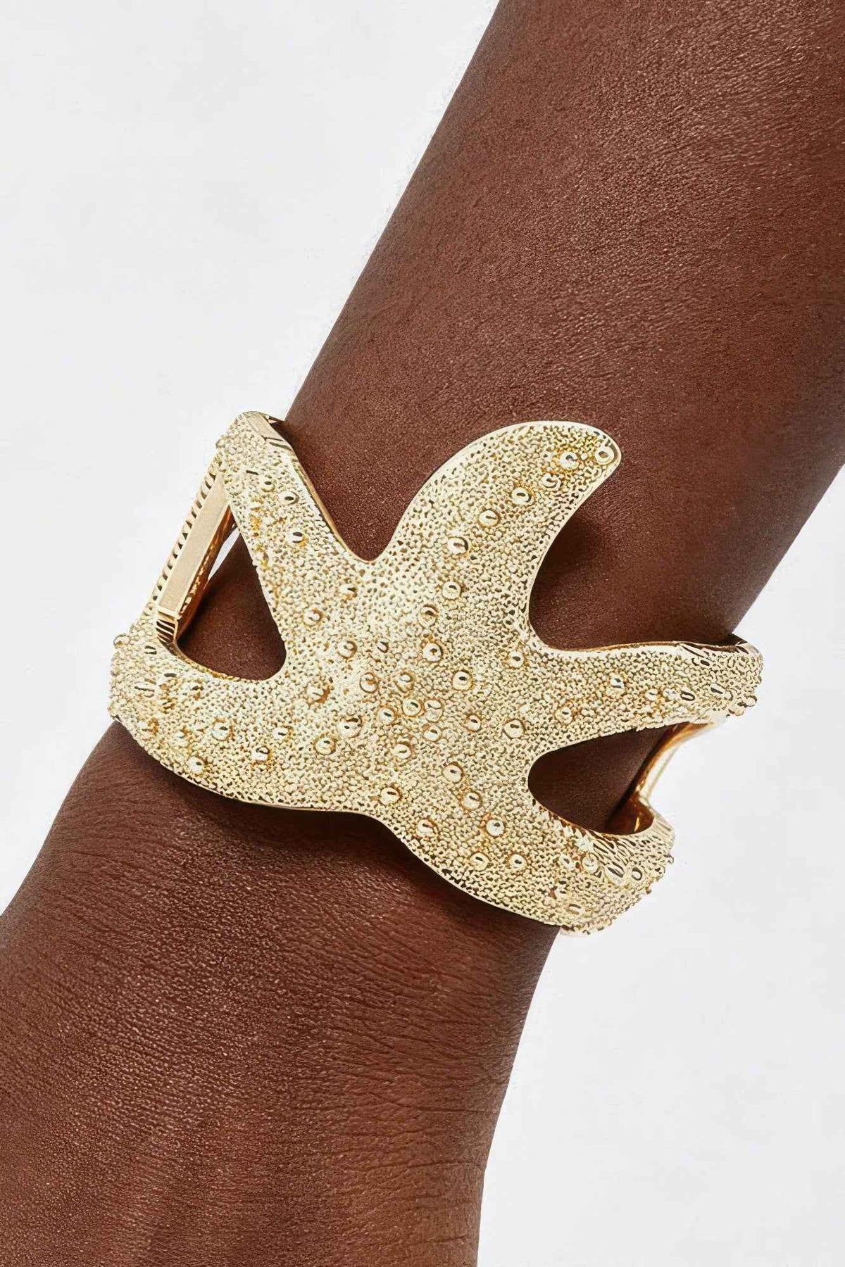 Starfish Hinged Cuff Bracelet