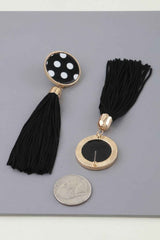 Polka Dot Tassel Drop Earrings