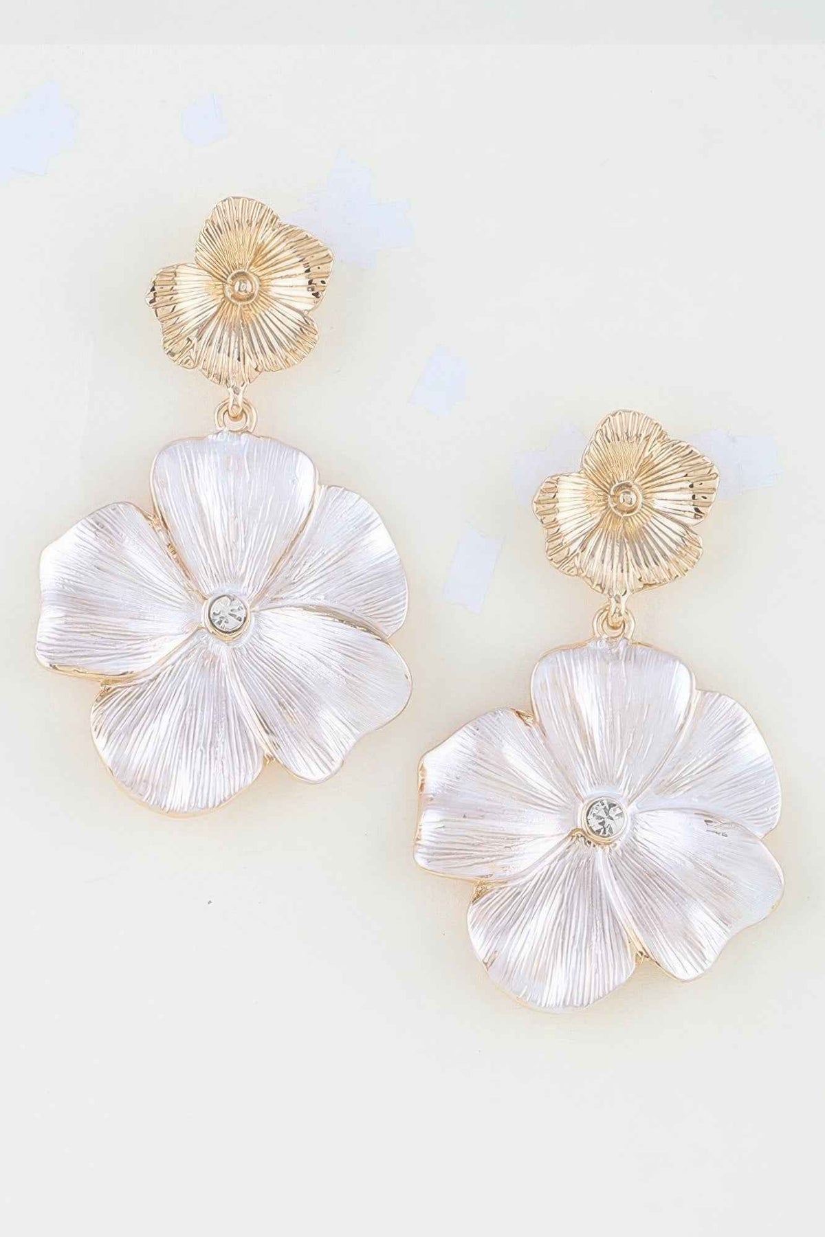 Classic Poppy Flower Drop Earrings