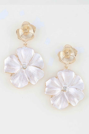 Classic Poppy Flower Drop Earrings