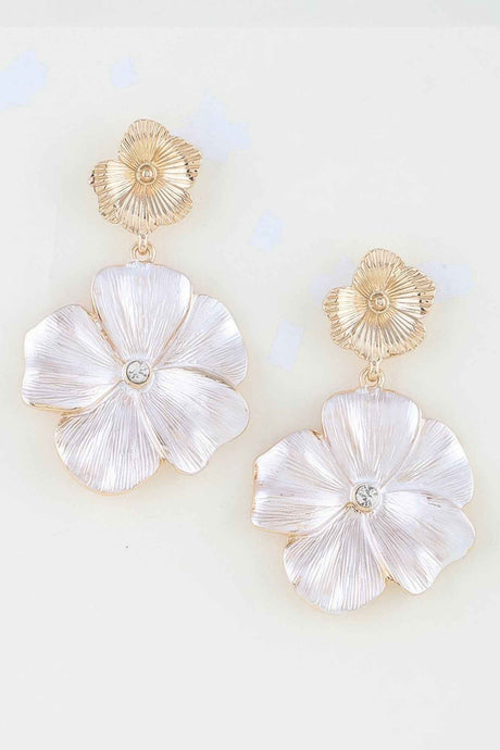 Classic Poppy Flower Drop Earrings