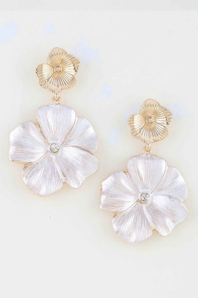 Classic Poppy Flower Drop Earrings