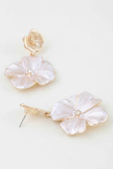 Classic Poppy Flower Drop Earrings