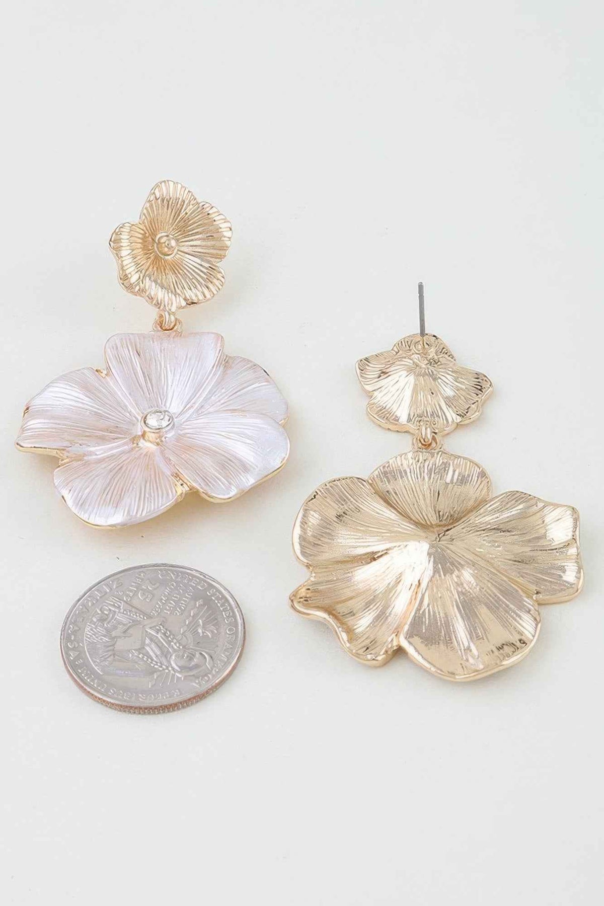 Classic Poppy Flower Drop Earrings