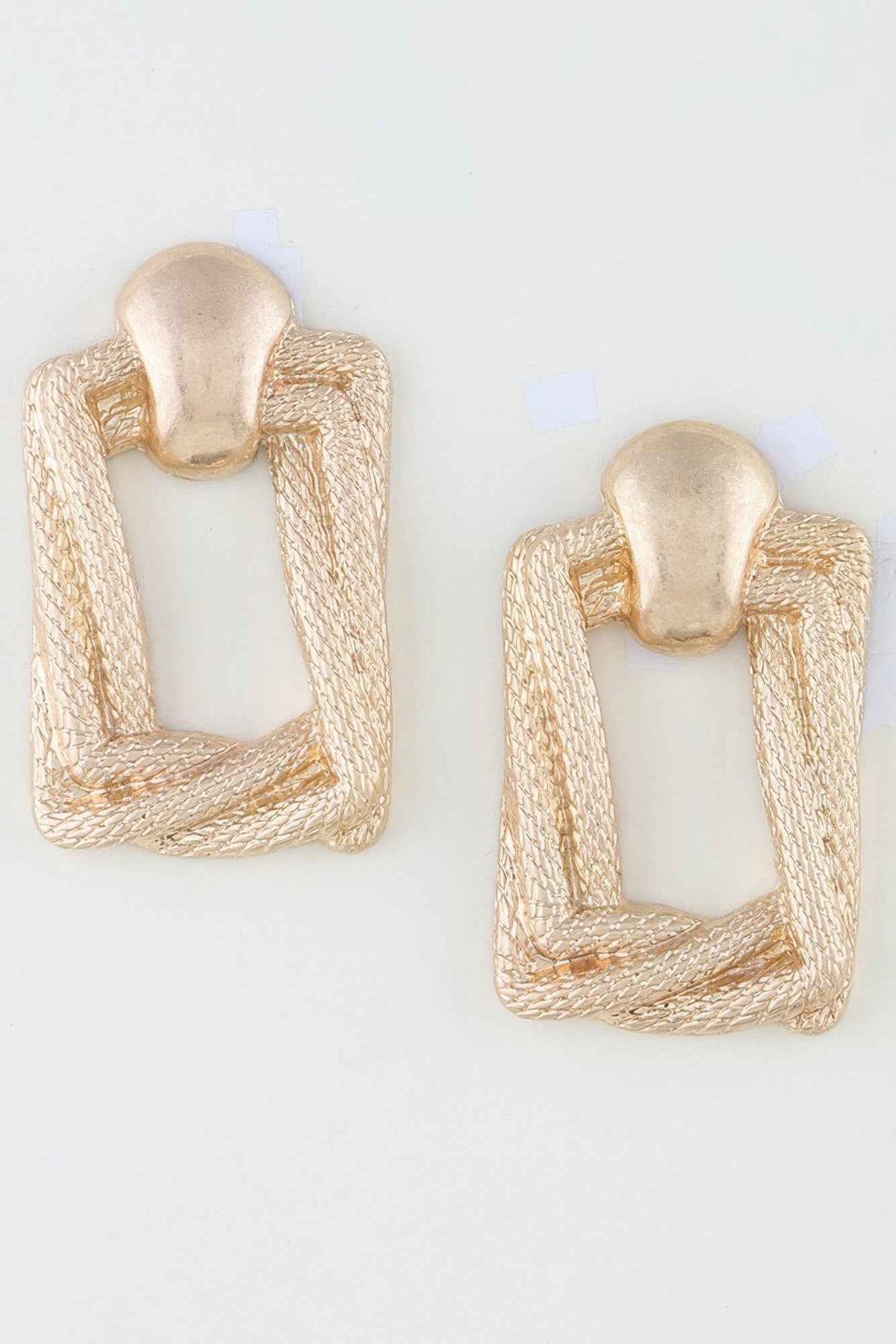 Braided Frame Twist Drop Earrings