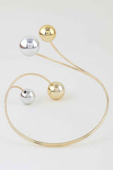 Two Toned Beaded Wrap Arm Cuff