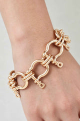 Polished Horseshoe Toggle Bracelet