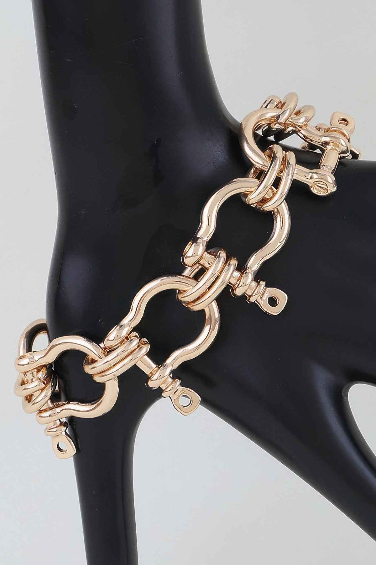 Polished Horseshoe Toggle Bracelet