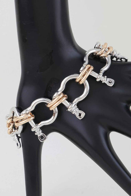 Polished Horseshoe Toggle Bracelet