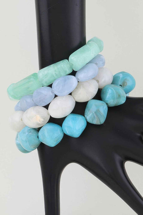 Multi Marble Stone Beaded Bracelet