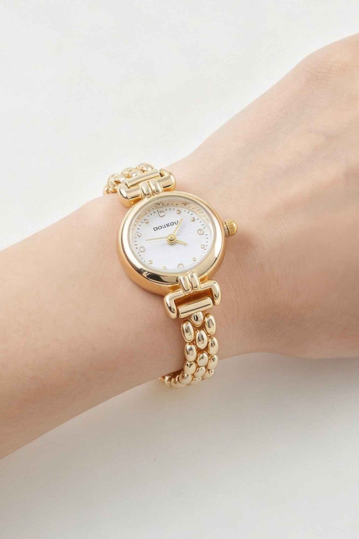 Polished Box Chain Watch Bracelet