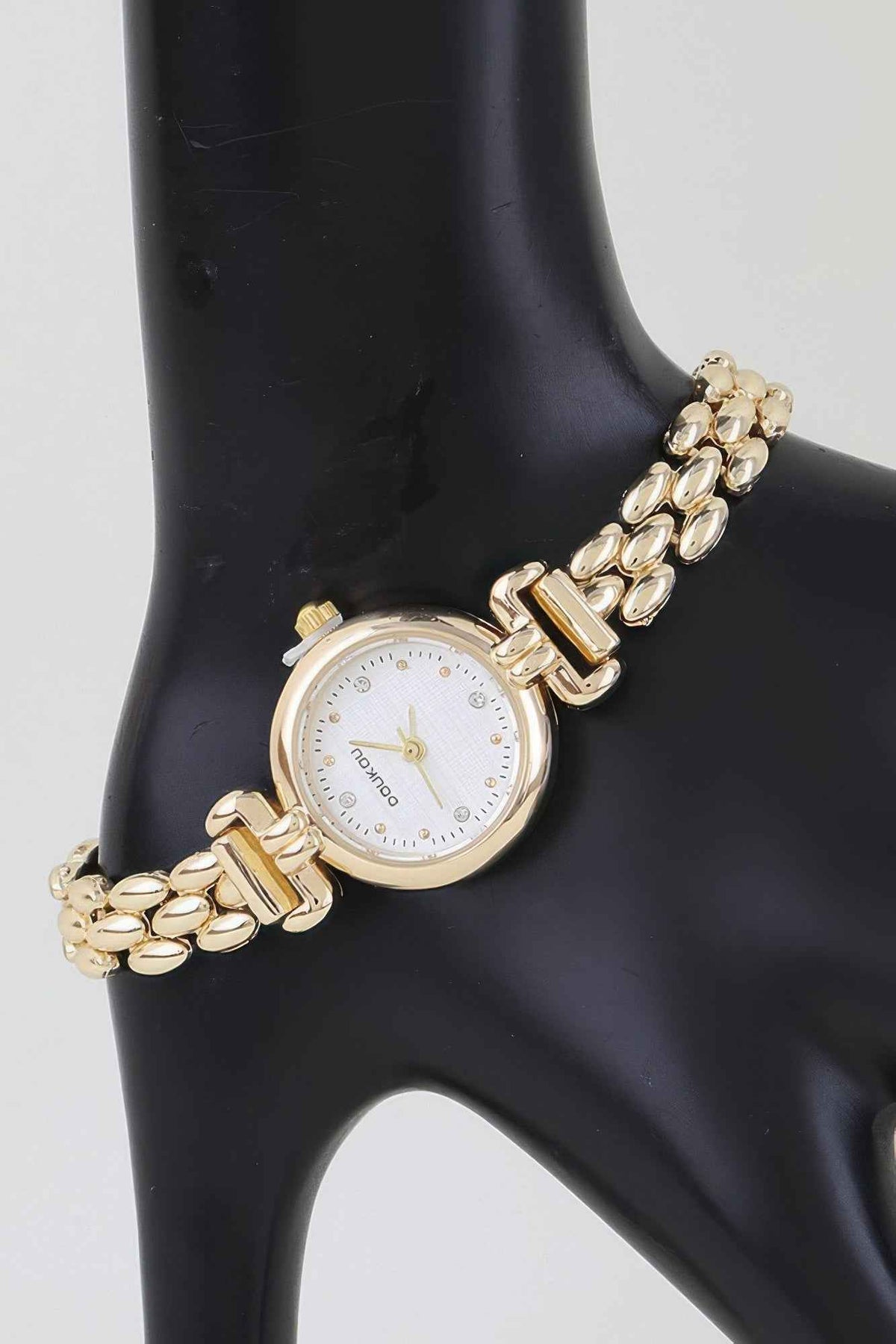 Polished Box Chain Watch Bracelet