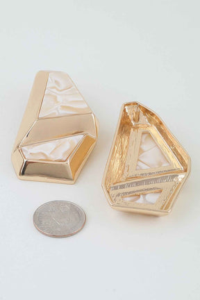 Abstract Mirror Gemstone Earrings