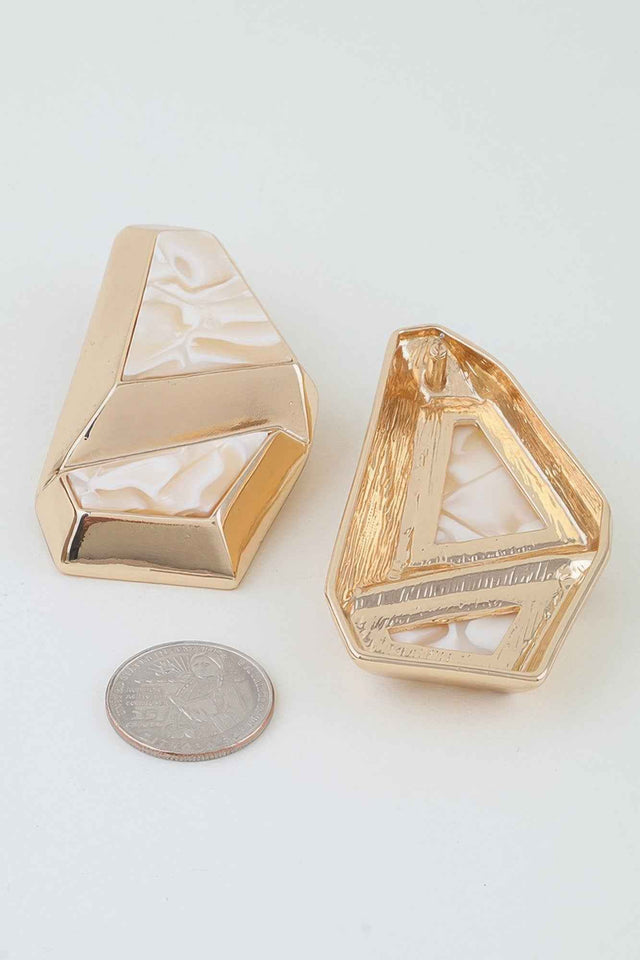 Abstract Mirror Gemstone Earrings