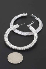 Cubic Zirconia Crystal Hoop Earrings