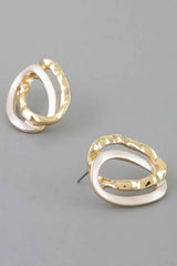 Hammered Double Oo Earrings