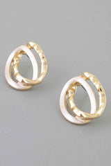 Hammered Double Oo Earrings