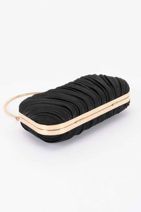 Pleated Polyester Party Clutch