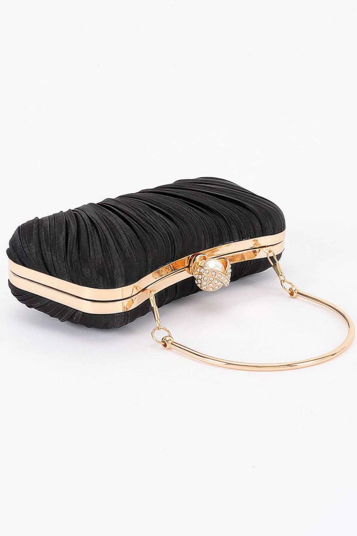 Pleated Polyester Party Clutch