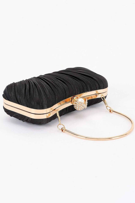 Pleated Polyester Party Clutch