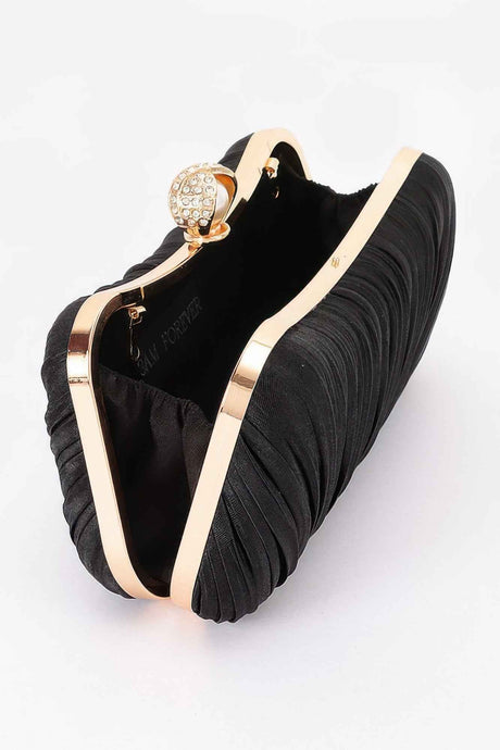 Pleated Polyester Party Clutch