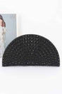 Rhinestone Half Moon Party Clutch