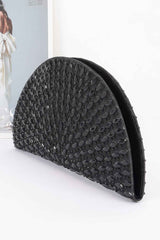 Rhinestone Half Moon Party Clutch