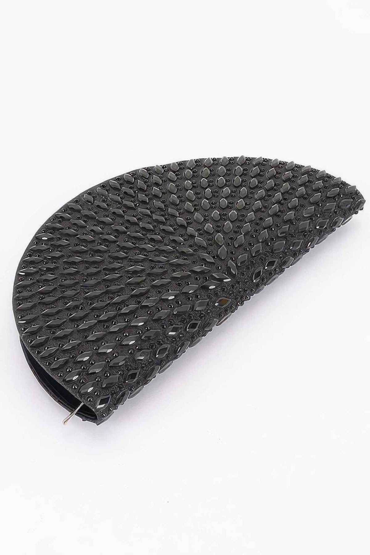Rhinestone Half Moon Party Clutch
