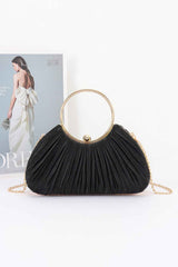 Pleated Polyester Party Clutch