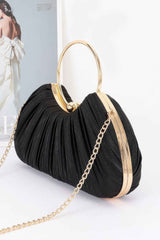 Pleated Polyester Party Clutch