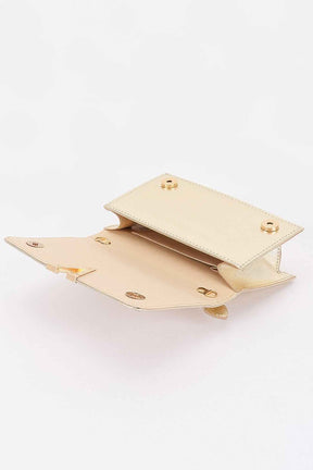 Rhinestone And Pearl Flap Clutch