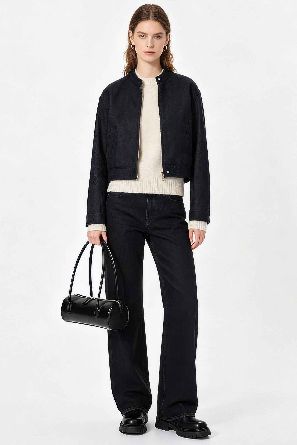 Vegan Leather Rectangular Shoulder Bag