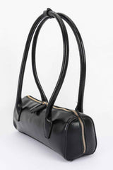 Vegan Leather Rectangular Shoulder Bag