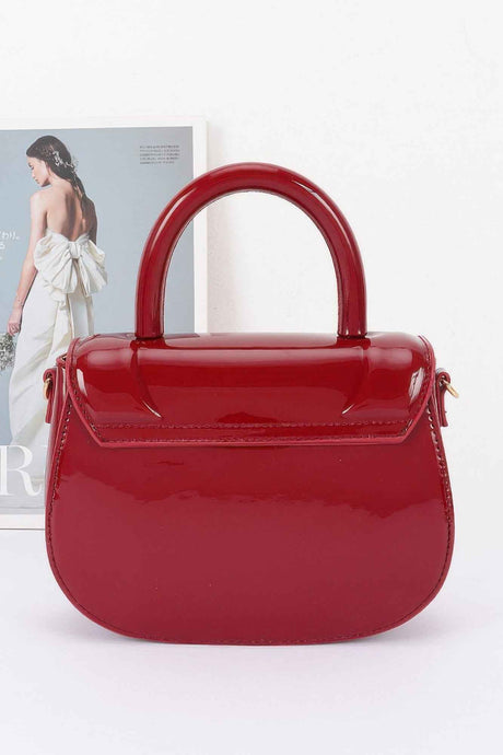 Patent Leather Top Handle Bag