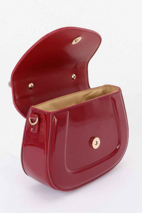 Patent Leather Top Handle Bag
