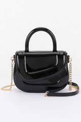 Patent Leather Top Handle Bag