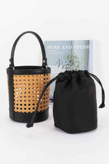 Braided Bamboo Tube Bag