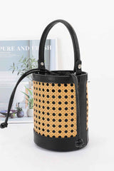 Braided Bamboo Tube Bag